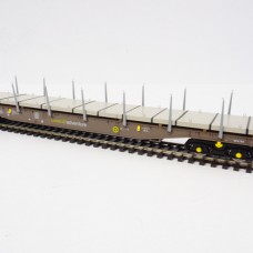 Heljan 5114  IGA Bogie flat Cagowaggon weathered timber load